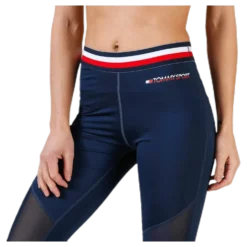 Legging With Mesh Full Length Blue