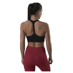 Light Intensity Graphic Bra Black