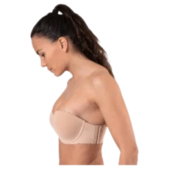 Light Lined Strapless Beige