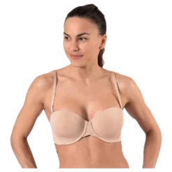 Light Lined Strapless Beige