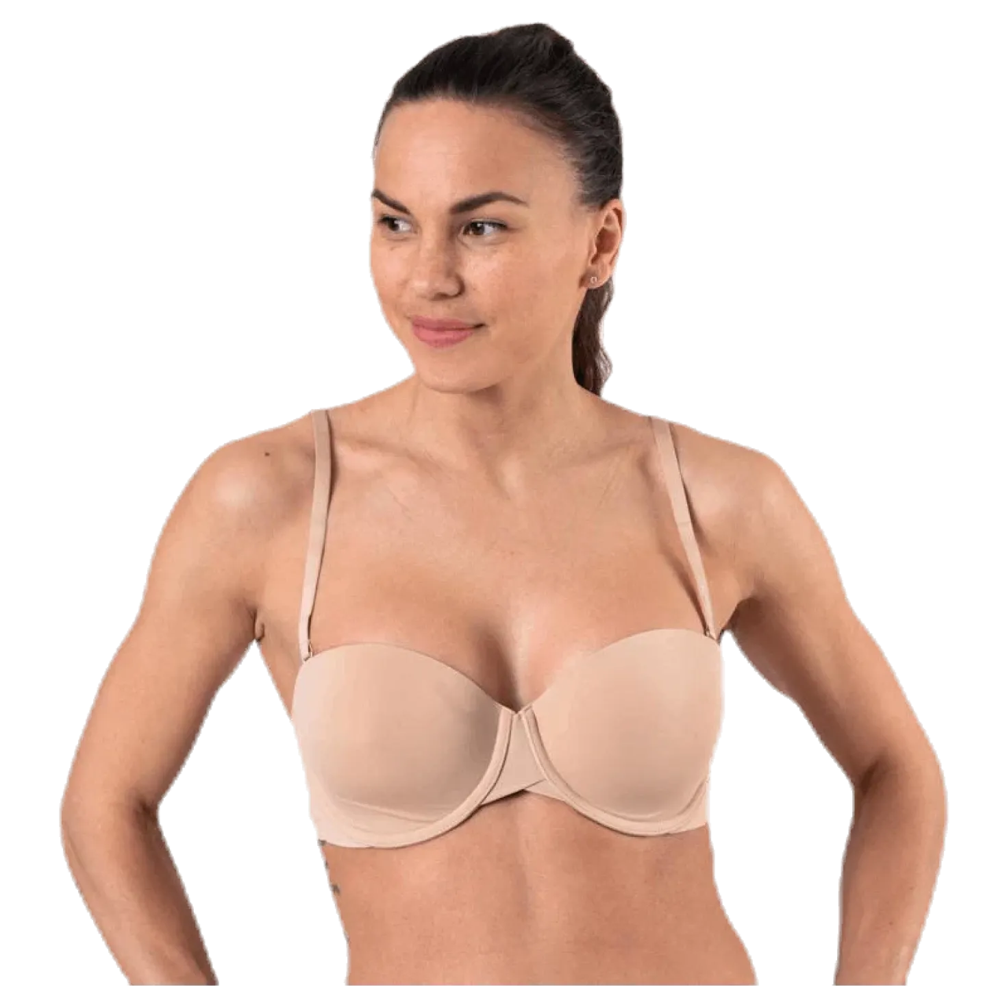 Light Lined Strapless Beige