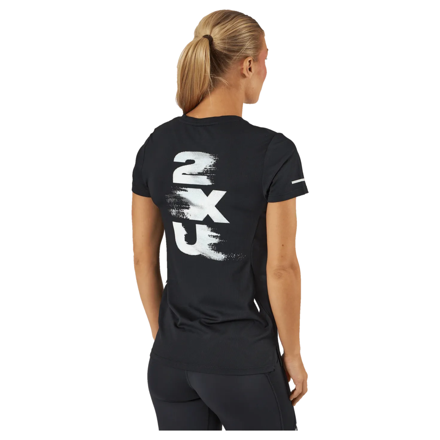 Light Speed Tee Black White/white Reflective