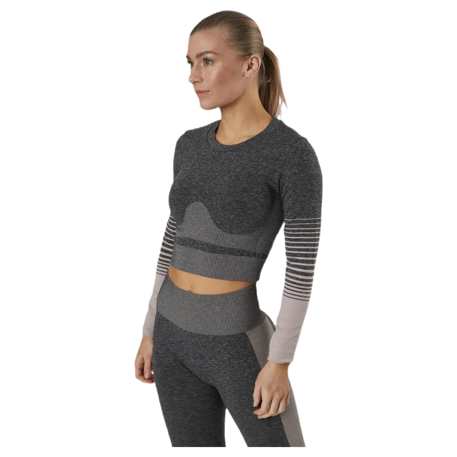 Lixy Ls Seamless Top Lounge Grey