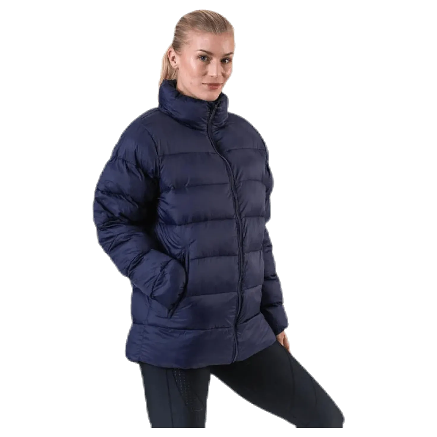 Logo Amby Padded Jacket Blue
