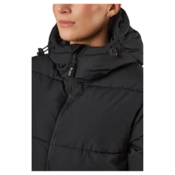 Long Hood Down Parka Black