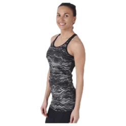 Long Racerback AOP Black