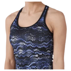 Long Racerback AOP Blue