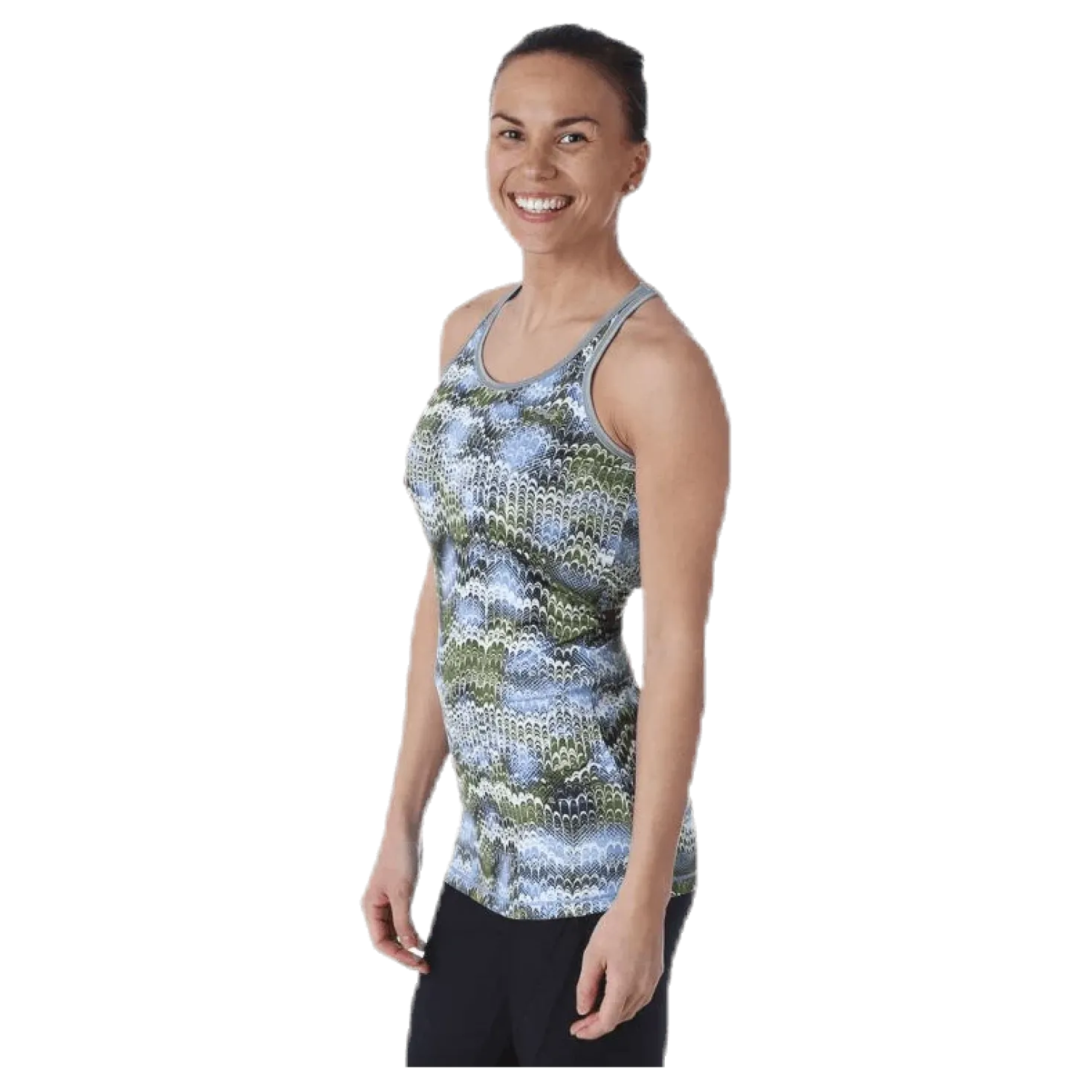Long Racerback AOP Blue