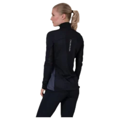 Long Sleeve 1/2 Zip Top Black