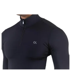 Long Sleeve 1/2 Zip Top Black