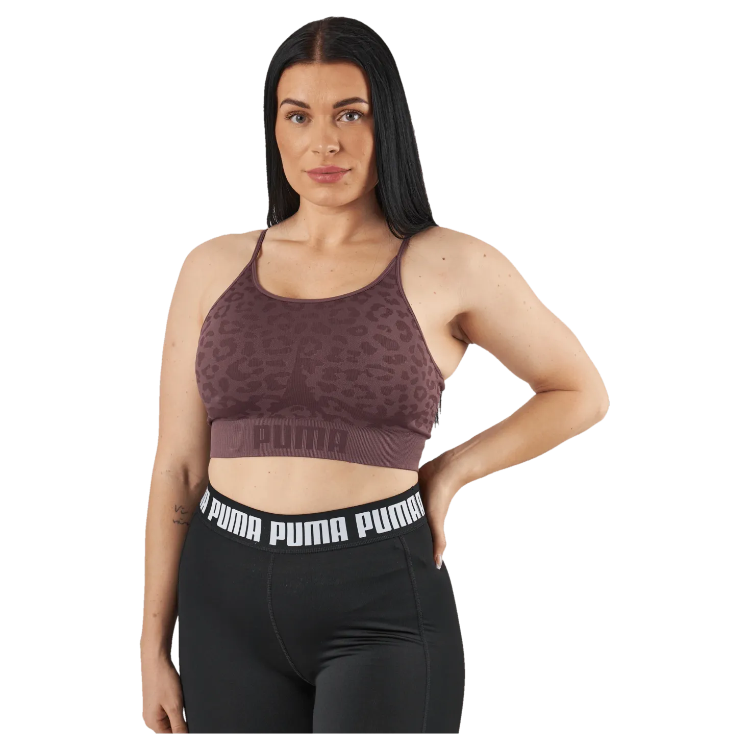 Low Impact Formknit Seamless L Dusty Plum-leopard Print