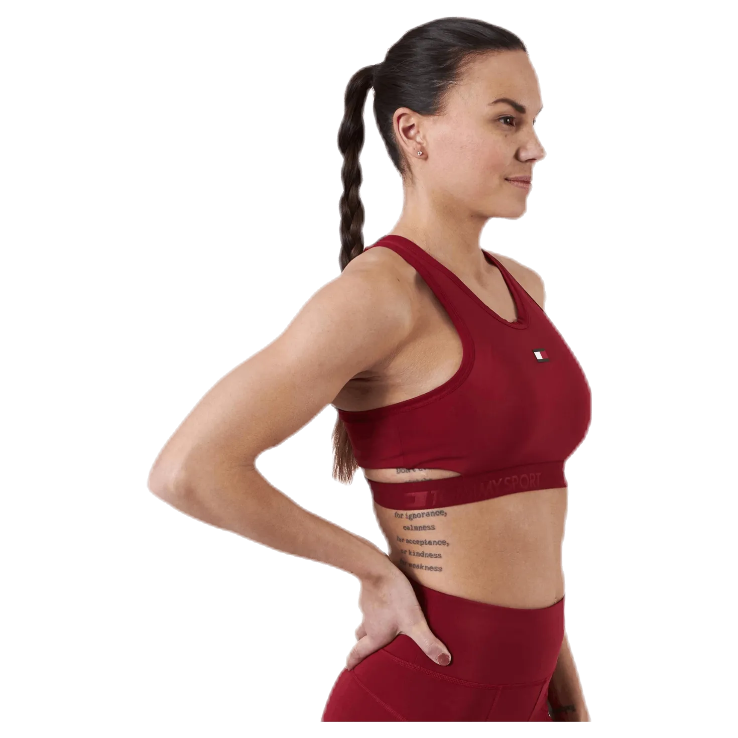 Low Support Removable Pads Bra Red