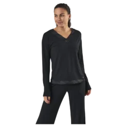 L/S V-Neck Black