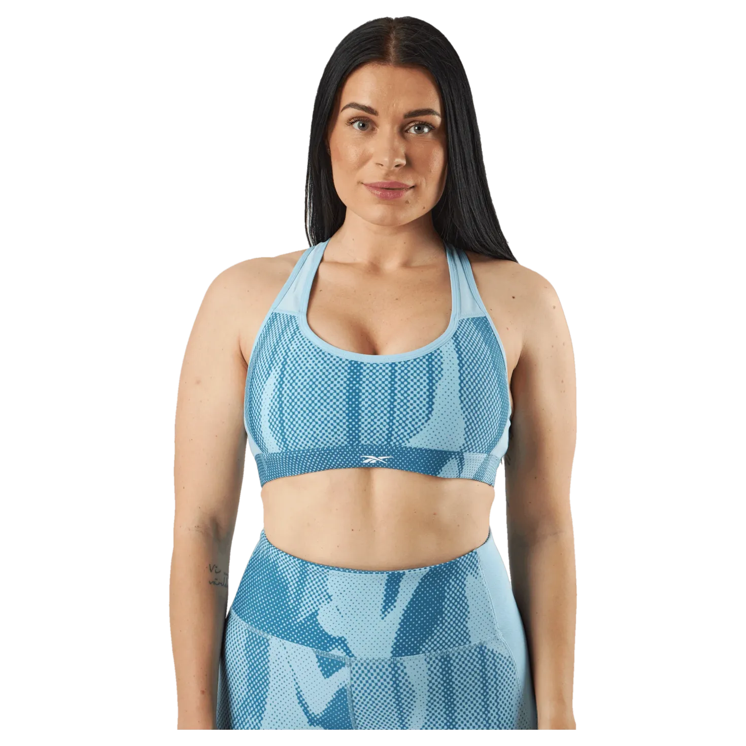 Lux Perform Allover Print Racer Bra Steblu