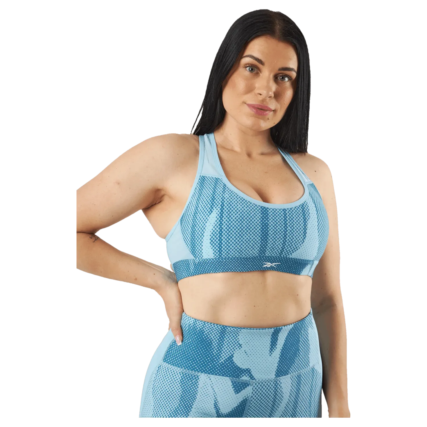 Lux Perform Allover Print Racer Bra Steblu