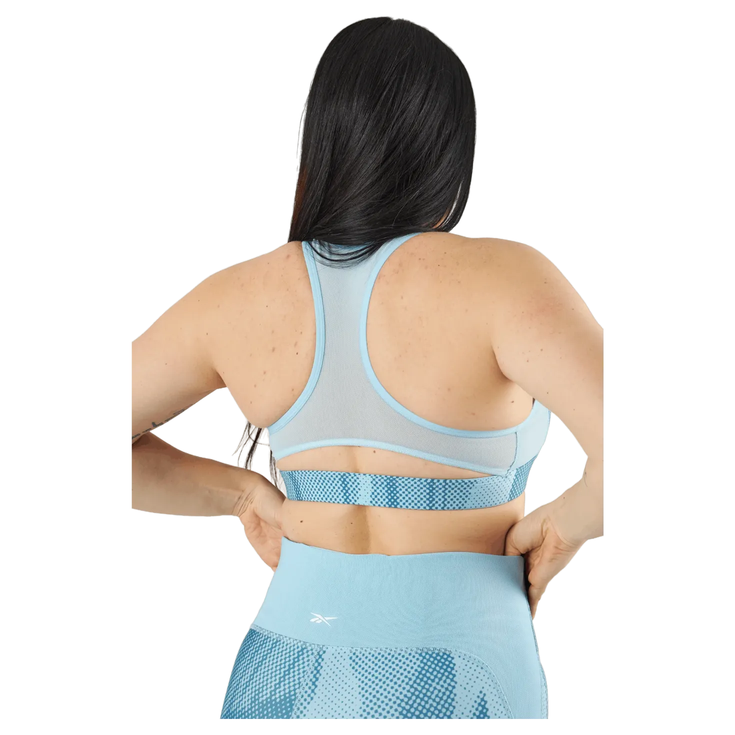 Lux Perform Allover Print Racer Bra Steblu