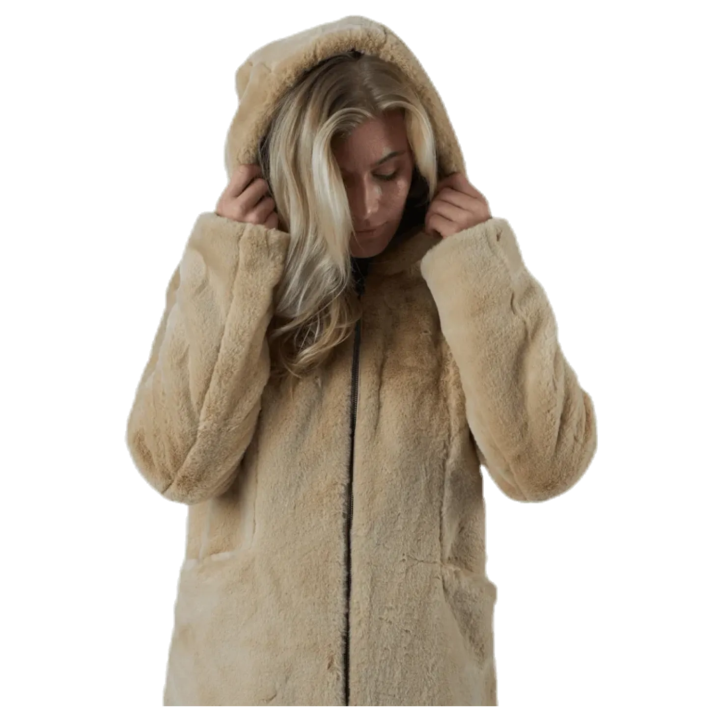 Malou Faux Fur Coat Cc Otw Beige