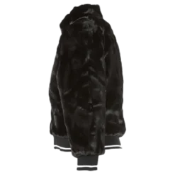 Manette Faux Fur Bomber Jacket Black