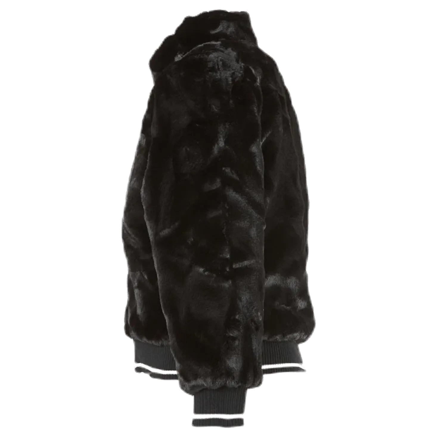 Manette Faux Fur Bomber Jacket Black