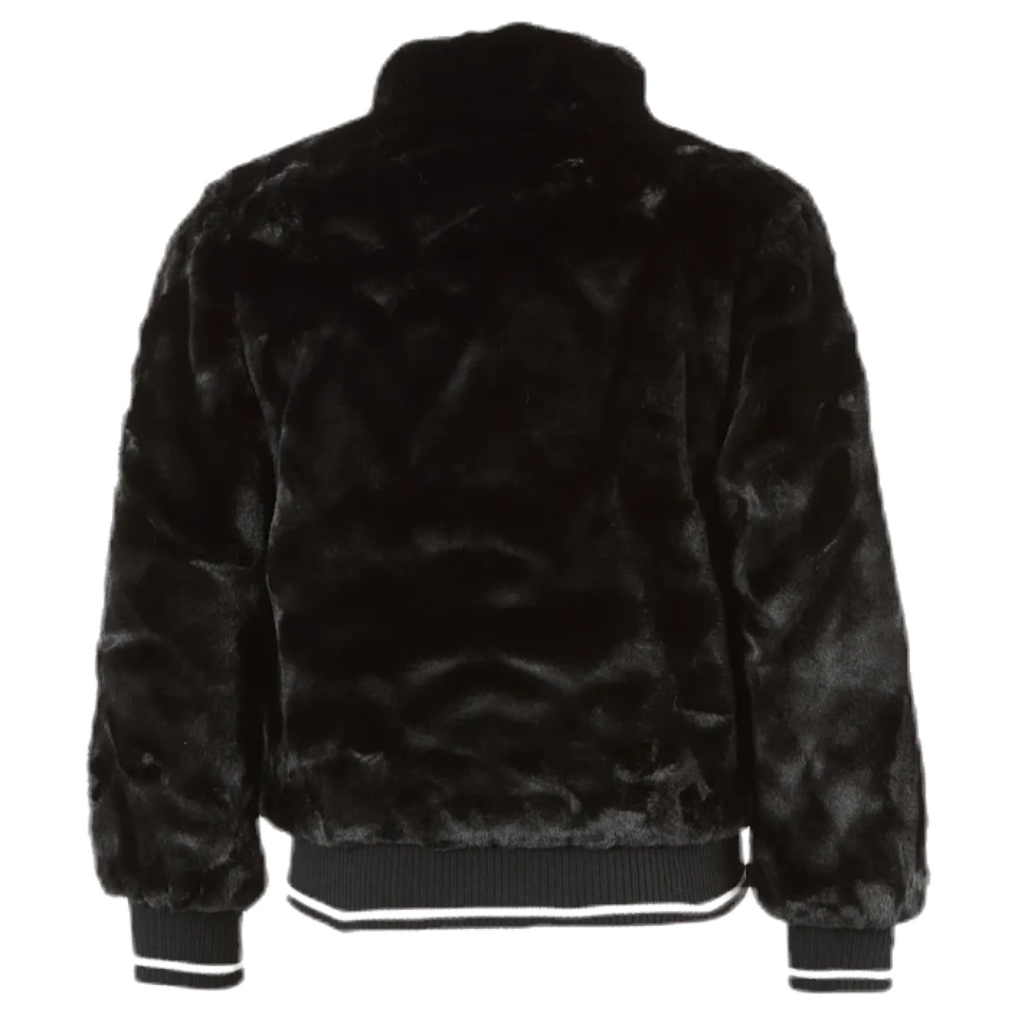 Manette Faux Fur Bomber Jacket Black