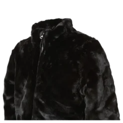 Manette Faux Fur Bomber Jacket Black