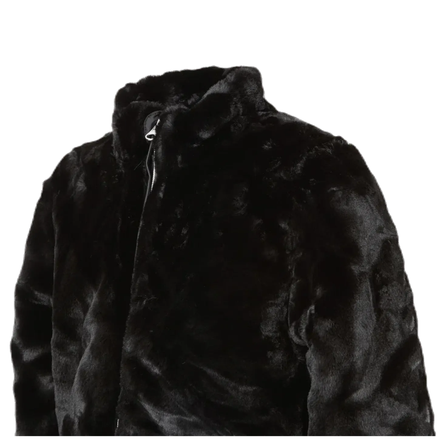 Manette Faux Fur Bomber Jacket Black