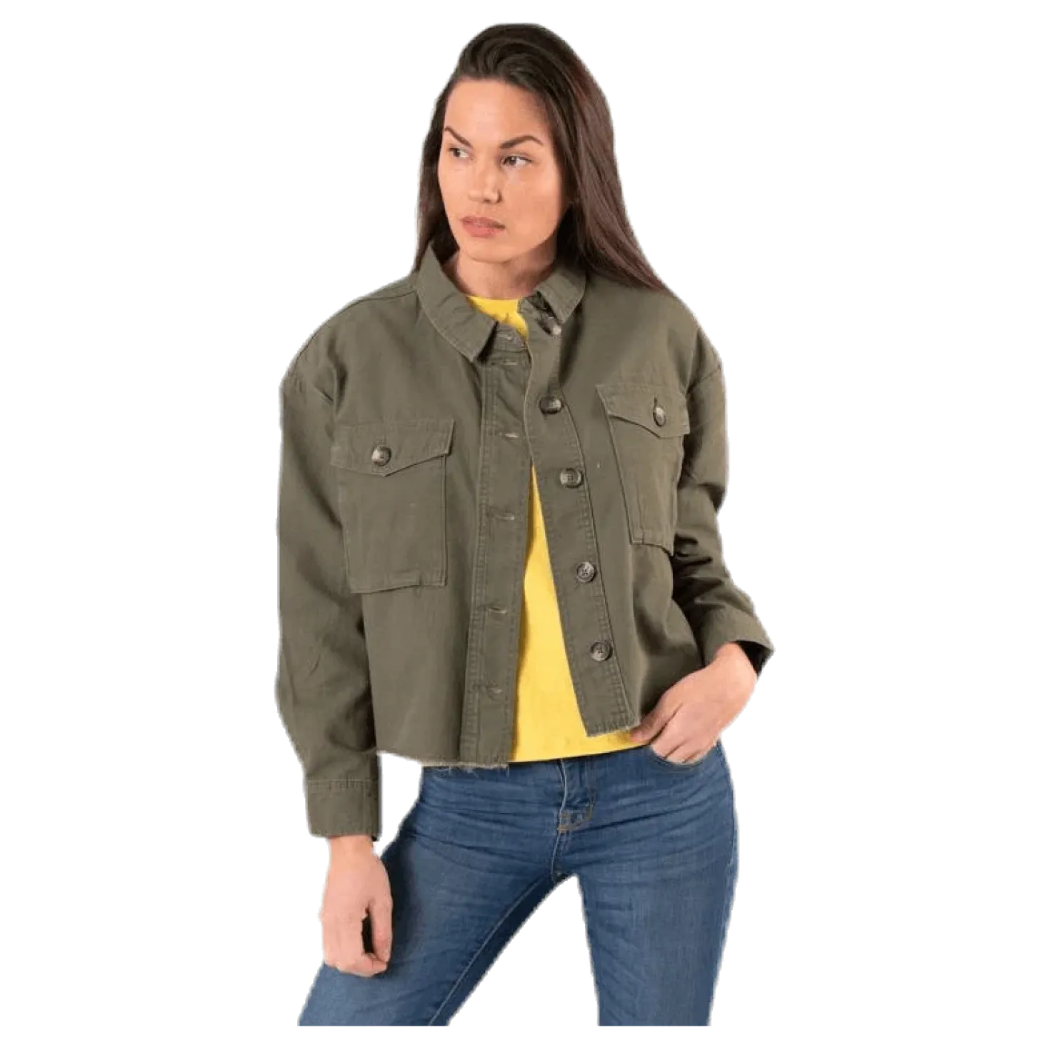 Marina Crop Jacket Green