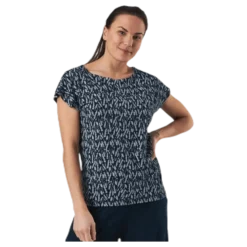 Melanie Capsleeve Blue/Patterned