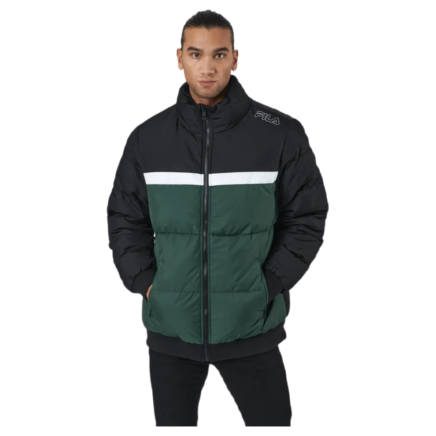 Men Oliver Puff Jacket Sycamore-black-bright White