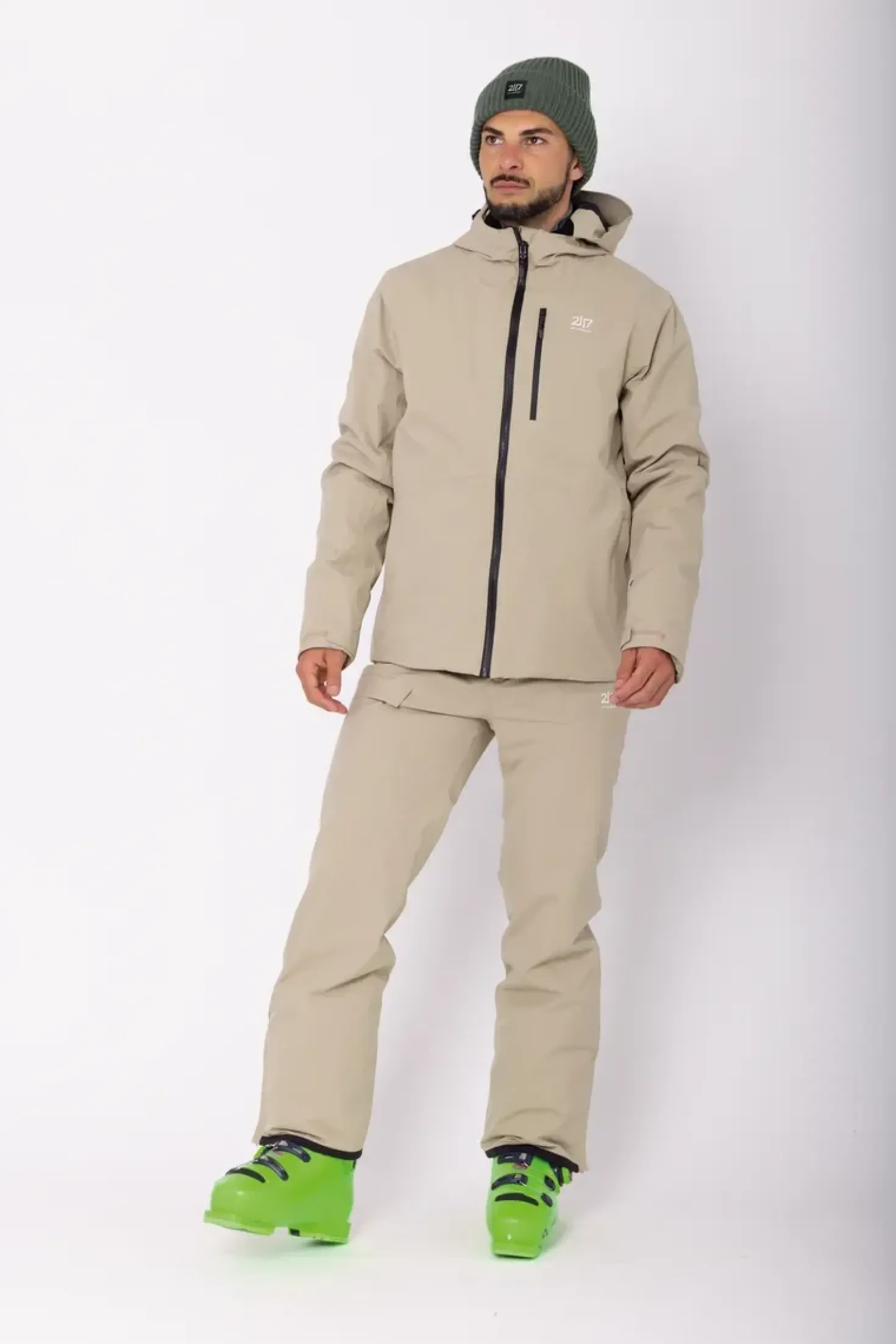 Men’S Light Padded Ski Jacket Kabo Sand