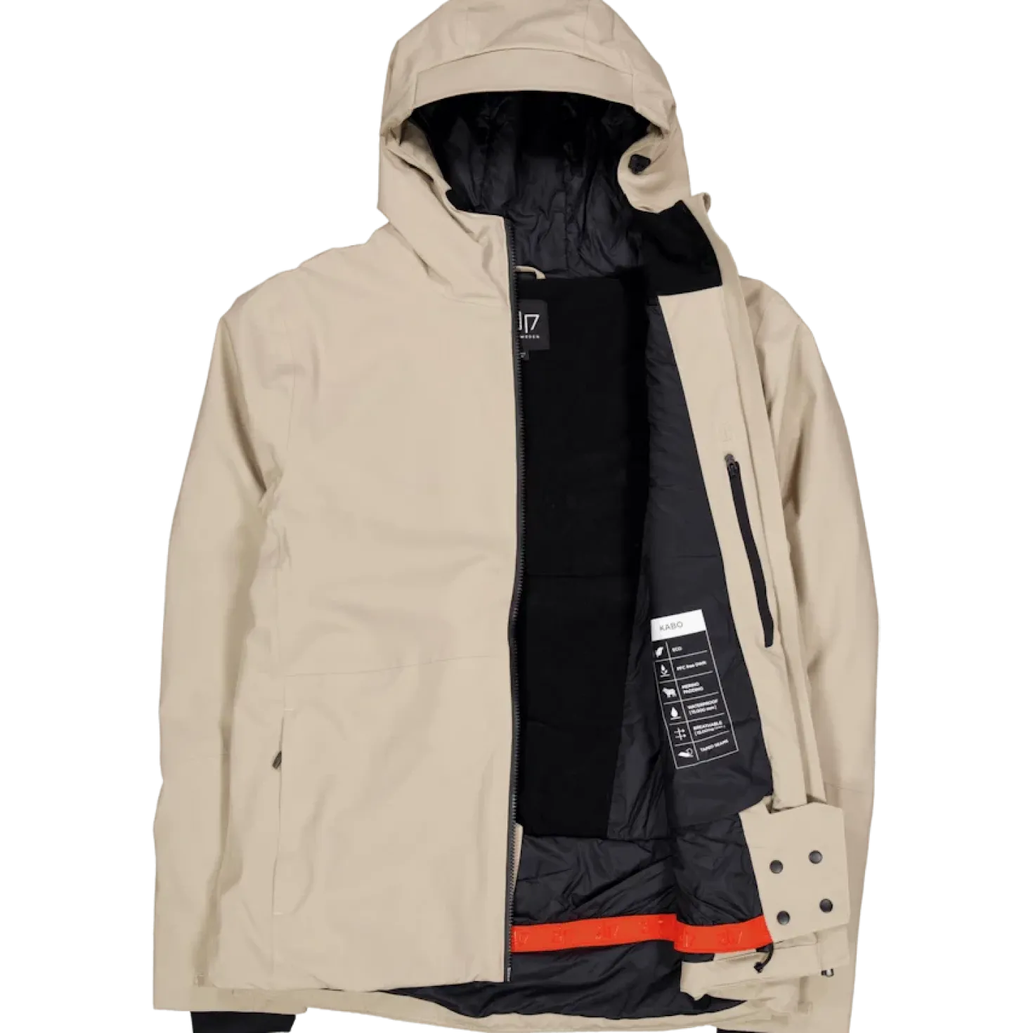 Men’S Light Padded Ski Jacket Kabo Sand