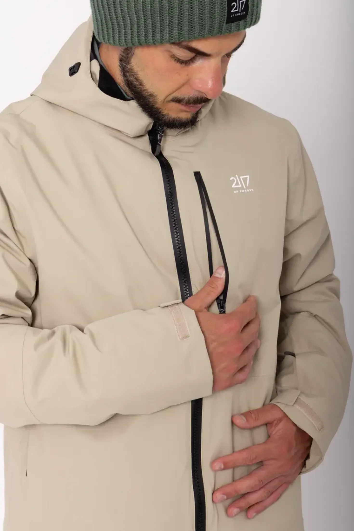 Men’S Light Padded Ski Jacket Kabo Sand