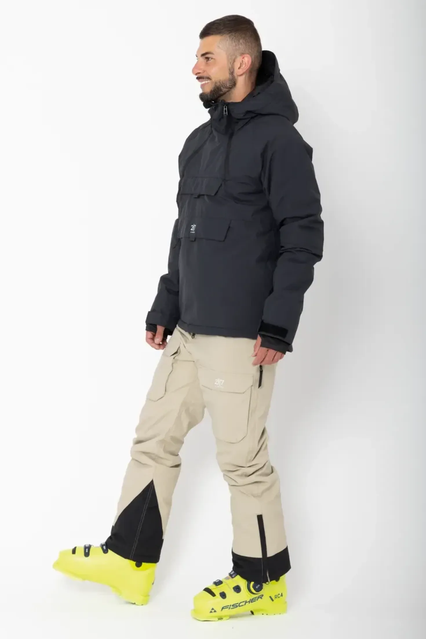 Men’S Light Padded Ski Jacket Nelkerim Black