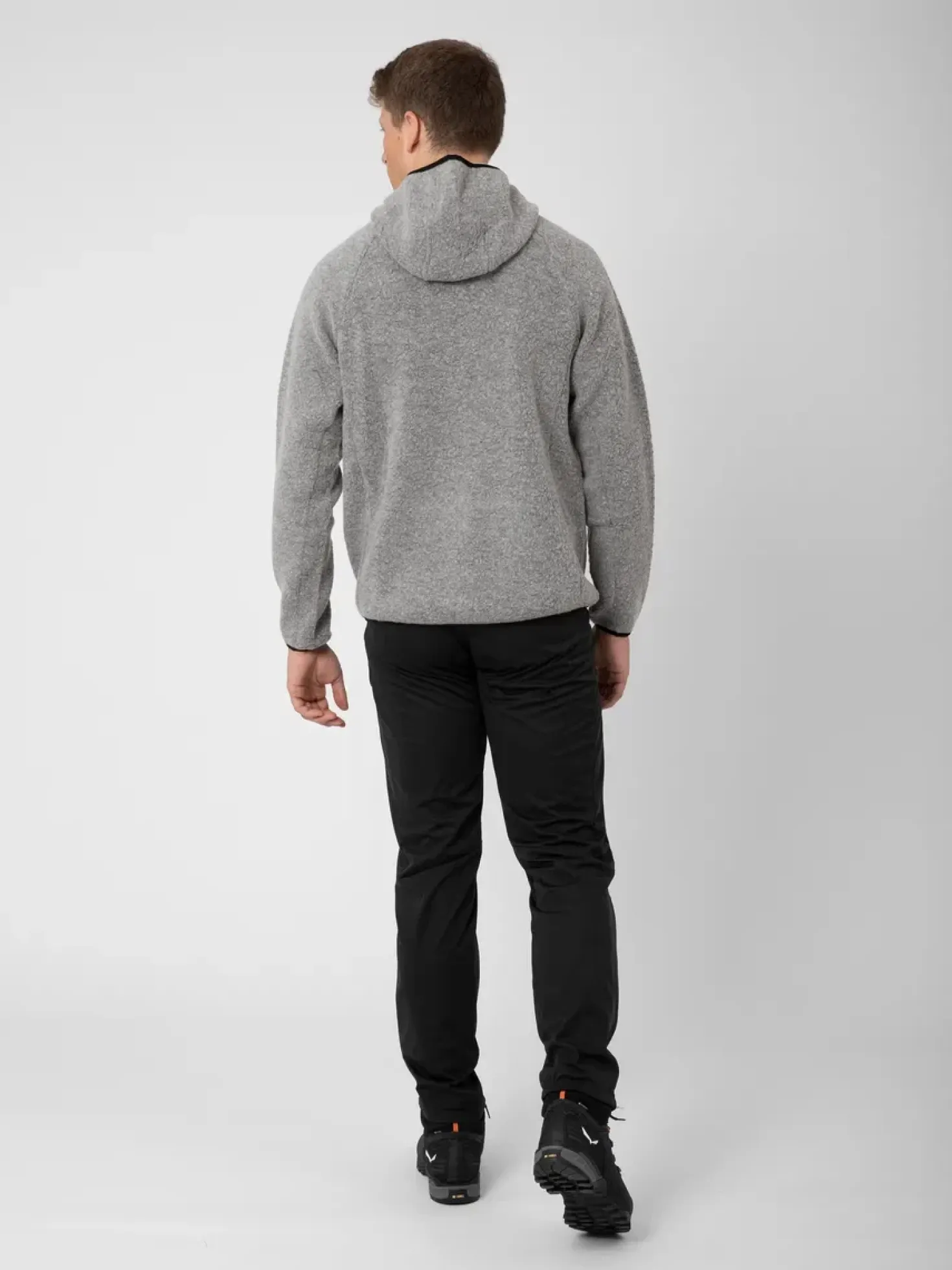 Men’S Wool Pile Hoodie Skord Grey