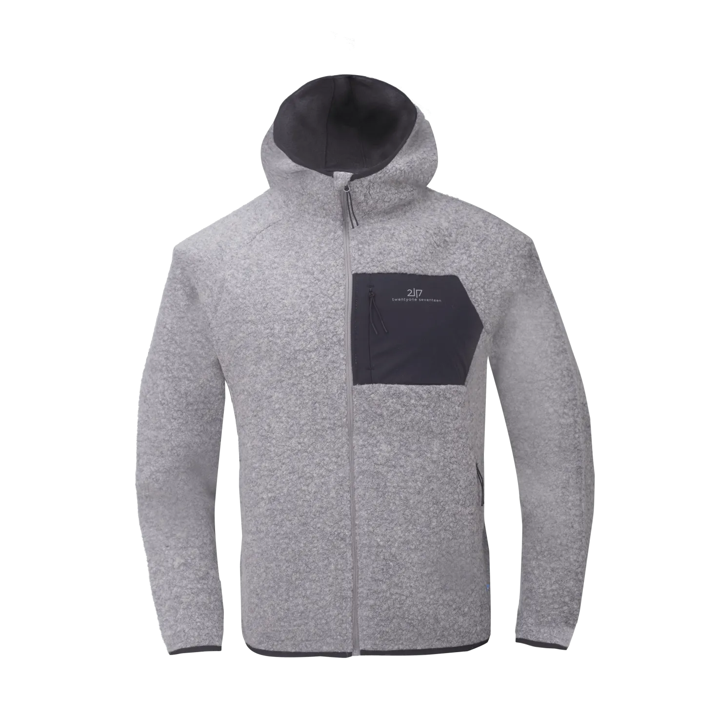 Men’S Wool Pile Hoodie Skord Grey
