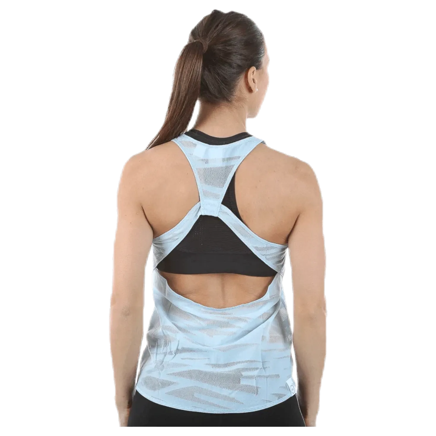 Mesh It Up Layer Tank Blue/Patterned