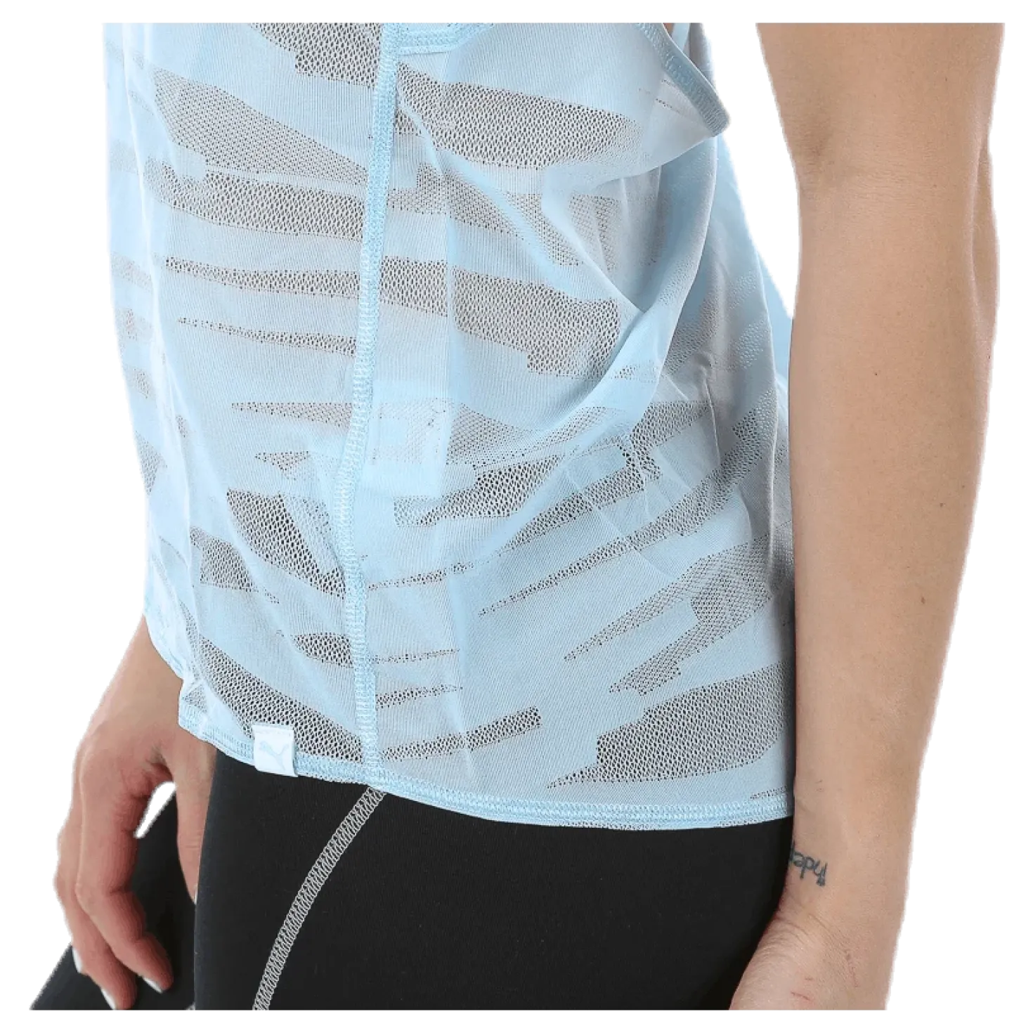Mesh It Up Layer Tank Blue/Patterned