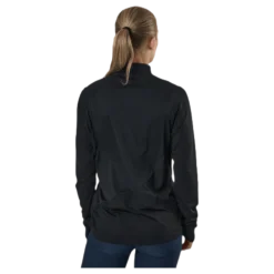 Mesh 1/4 Zip Black