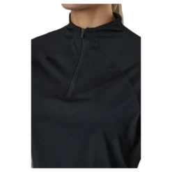 Mesh 1/4 Zip Black
