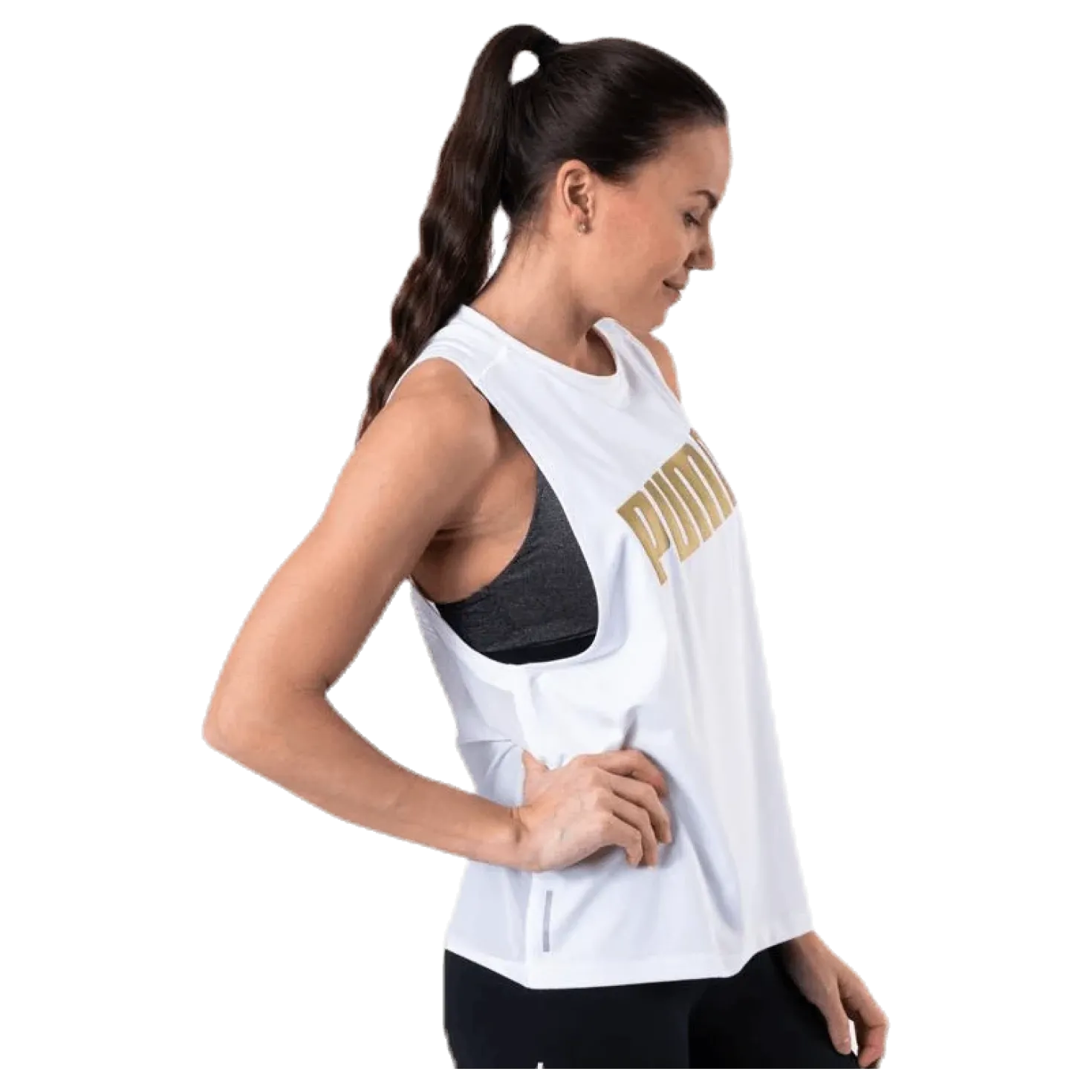 Metal Splash Adjustable Tank White