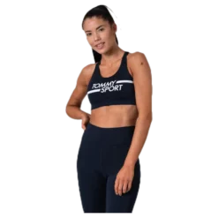 Mid Support Bra Logo Blue