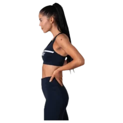 Mid Support Bra Logo Blue