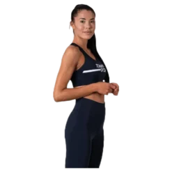 Mid Support Bra Logo Blue
