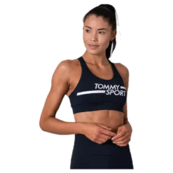 Mid Support Bra Logo Blue