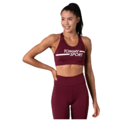 Mid Support Bra Logo Red