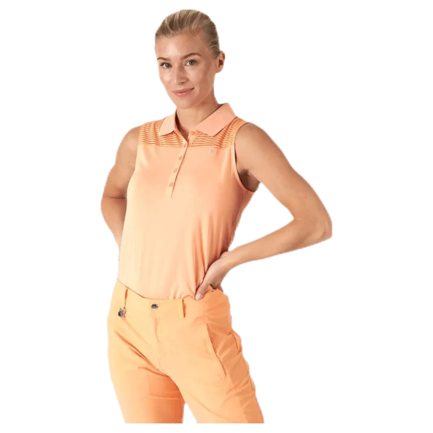 Miko Sleeveless Poloshirt Orange