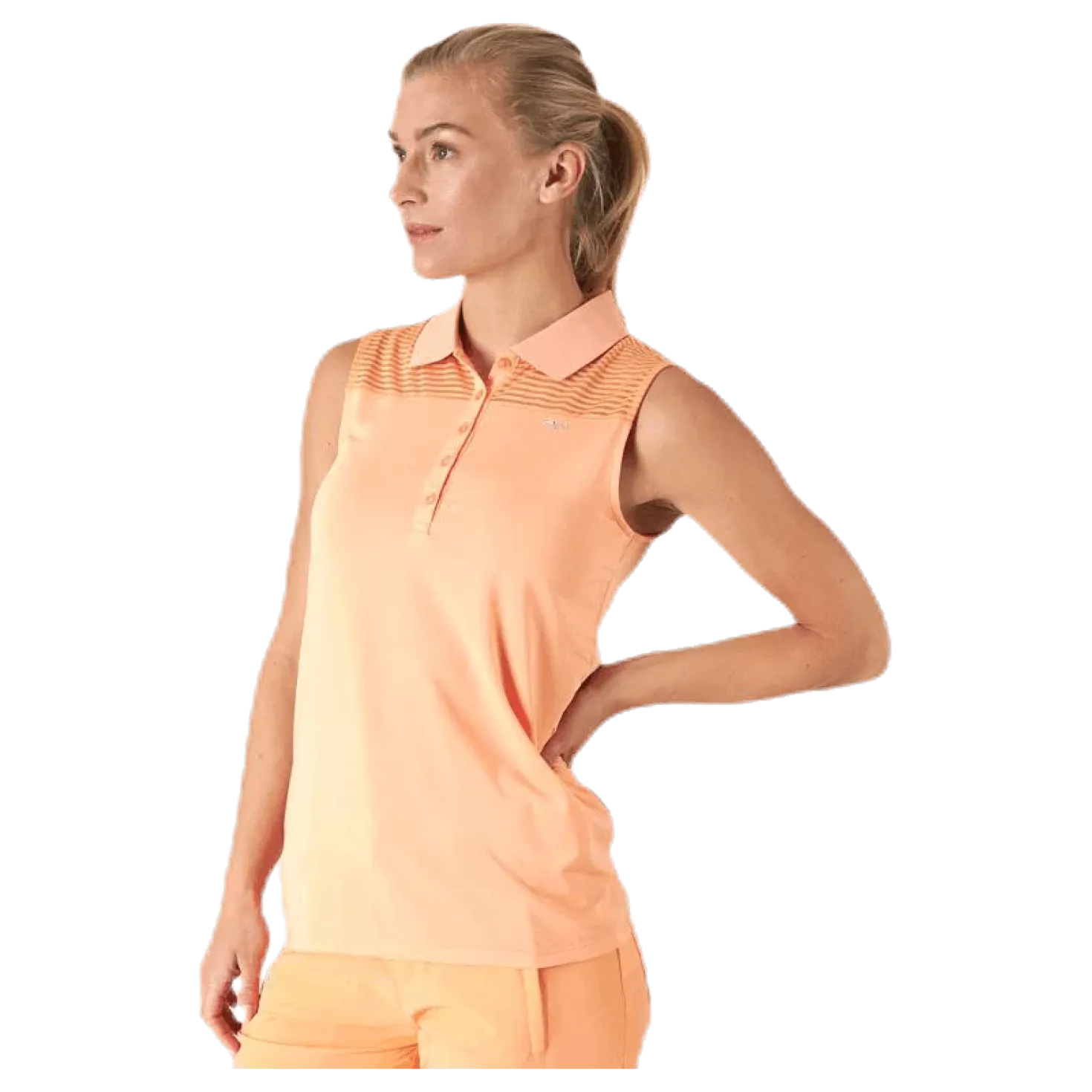 Miko Sleeveless Poloshirt Orange
