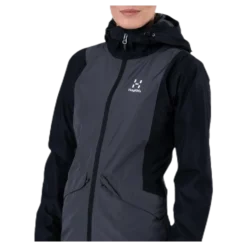 Mila Rain Jacket Black/Grey
