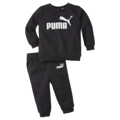 Minicats Ess Crew Jogger Fl Cotton Black