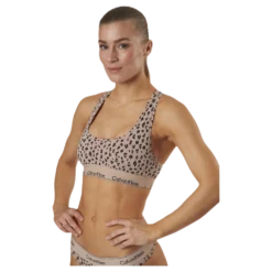 Modern Cotton Unlined Bralette Beige